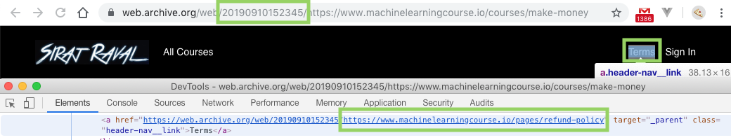 A "Wayback Machine" snapshot from Sep. 10th